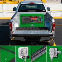 Cassetta Portautensili per Camion Garvee Acciaio Nero Impermeabile con Serratura - Robusta per Festa del Papà, Organizer Cantieri Edili