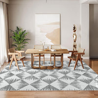 Tappeto lavabile Garvee 120x170cm Tappeto antiscivolo in polipropilene per soggiorno Camera da letto Grigio