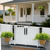 Garvee Set da 2 pezzi di felci artificiali da appendere all'esterno con cesto per giardino, balcone, terrazza, resistenti ai raggi UV, resistenti alle intemperie, in plastica, realistiche