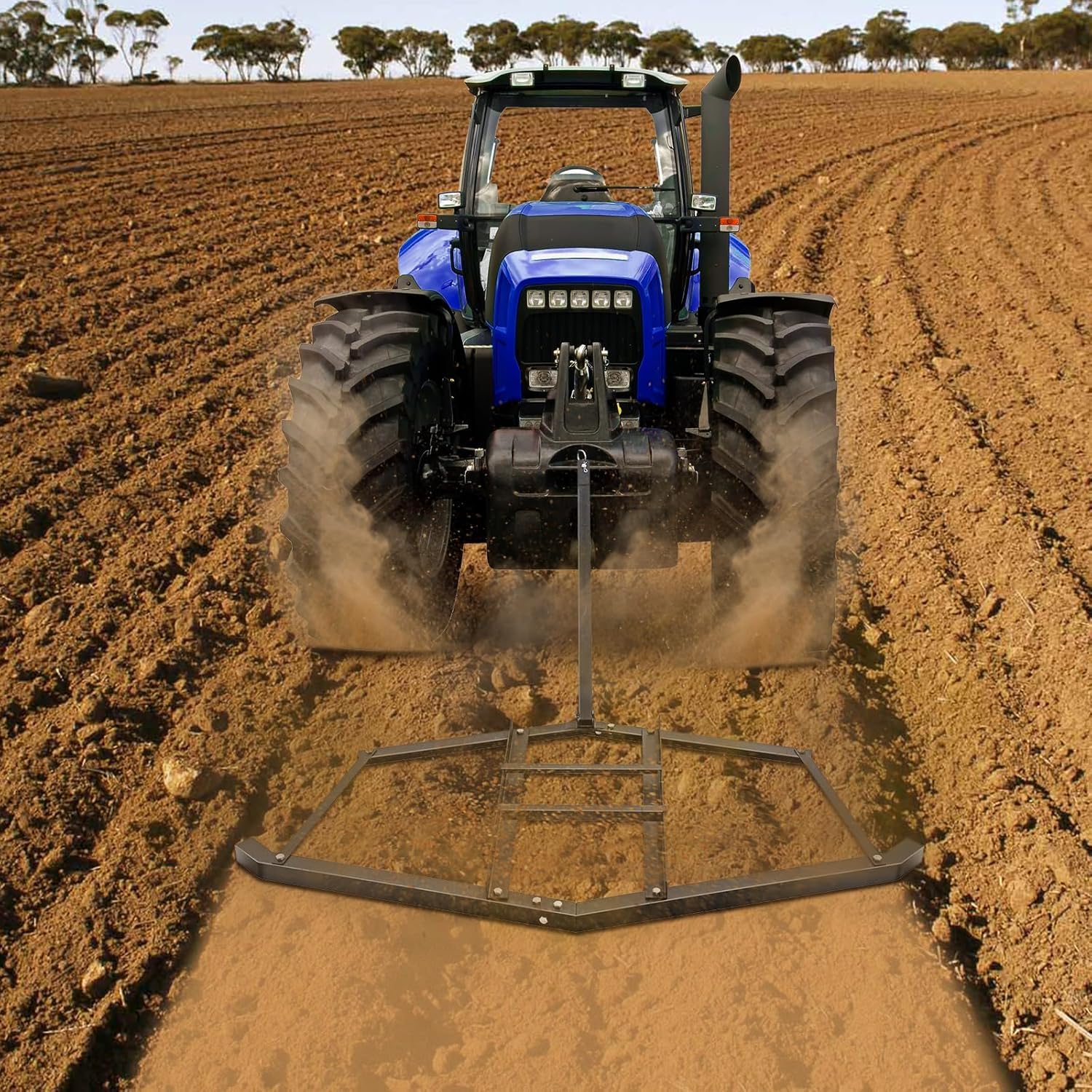 Livellatrice per Trattori Garvee 66" Regolabile con Bulloni e 2 Barre Rinforzo - Ideale per ATV UTV Prato Giardino, Acciaio Q235 Verniciato Polvere, Attacco Perno | Perfetta per Festa del Papà