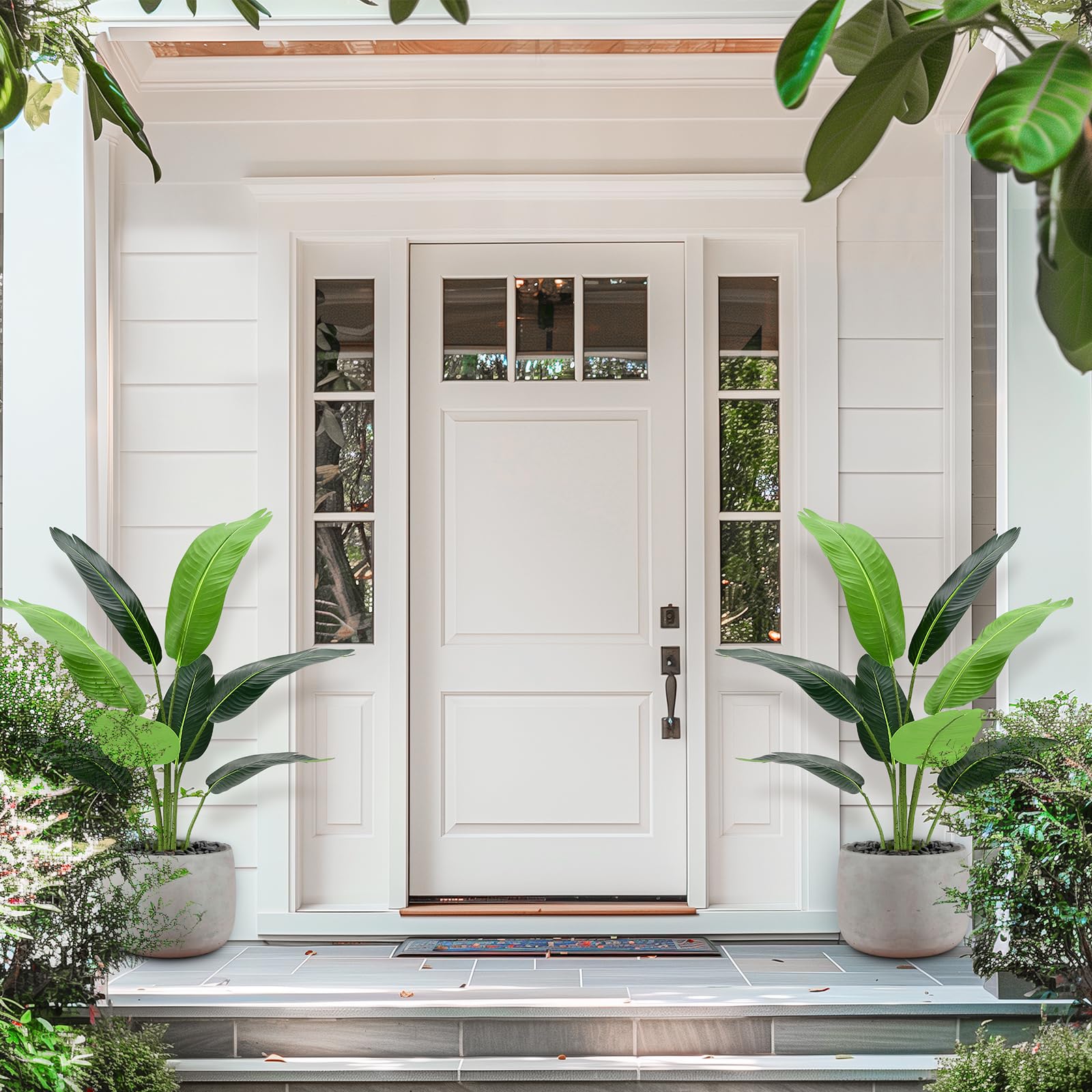 Palma artificiale Garvee, uccello del paradiso, 4 piedi, foglie regolabili, materiale in seta resistente, ufficio e soggiorno, verde