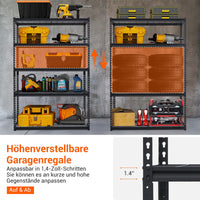 Scaffalatura metallica Garvee, resistente, 5 ripiani regolabili, robusta, 122x46x183 cm, officina/garage