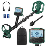 Garvee Metal Detector Professionale per Adulti e Principianti, 4 Modalità, Leggero, Spiaggia e Giardino, Schermo LCD Retroilluminato, Sensibilità Regolabile - Green