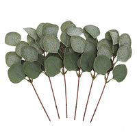 Garvee 6 pezzi di rami e foglie di eucalipto artificiali verdi per decorazioni di matrimoni, feste, decorazioni per la tavola di casa, giardino, 29 cm