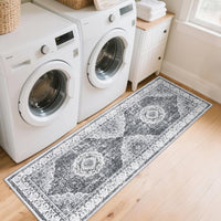 Tappeto Garvee Boho Vintage Floreale, Lavabile, Morbido Velluto di Agnello Sintetico, 80x150 cm, Multi-Scena, Tappeto Antiscivolo