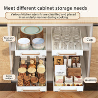 Garvee - Confezione da 2 organizer rimovibili per mobili da cucina, cassetti rimovibili, bianco, adatti a più stanze