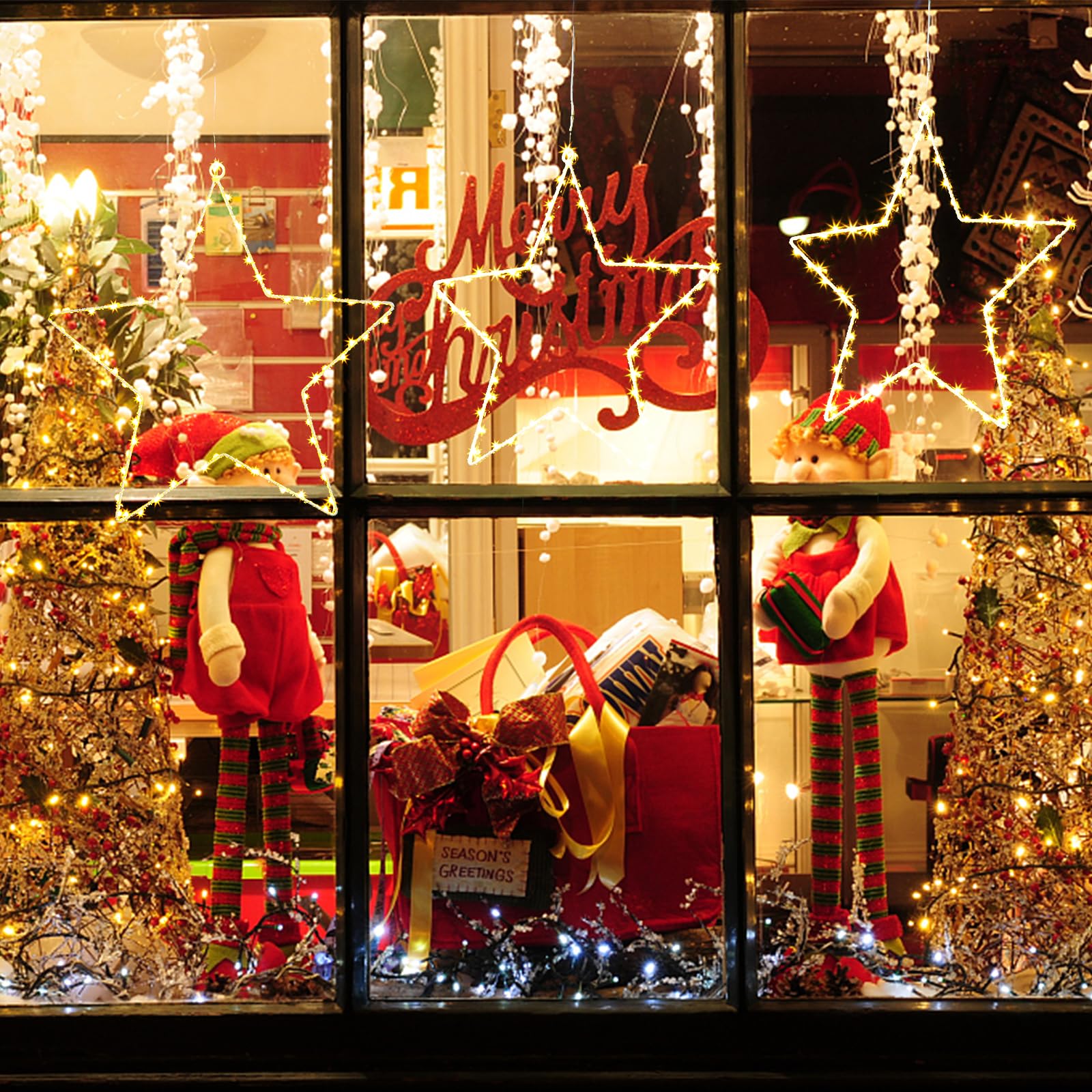 Garvee Star String Lights LED bianco caldo a batteria per camera da letto e giardino 31x33 cm luce soffusa