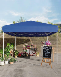 Tenda a baldacchino pop-up Garvee 10x10 - Protezione UV, impermeabile, altezza regolabile, robusto telaio in acciaio, tessuto Oxford 210D, campeggio ed eventi all'aperto, blu