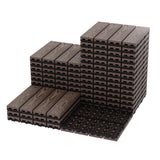 Garvee Piastrelle da Deck Interbloccanti 27 Pz 30x30 cm - Plastica Composito Legno, Antiscivolo, Drenaggio Rapido - Caffè - Per Balcone, Patio, Piscina - Caffè-3