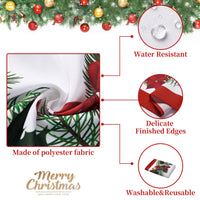 Tovaglia natalizia Garvee Nappe De Noël, rettangolare, 137x200 cm, bianca, festosa con fiocchi, per decorazioni natalizie
