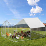 Garvee Gabbia Per Polli In Metallo Con Tetto A Spira, Copertura Impermeabile, Struttura Robusta In Acciaio, Rete PVC, Per Fattoria E Giardino - Tetto a Picco Potenziato-1