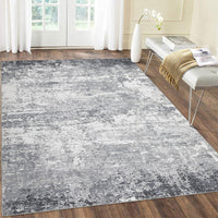 Tappeto GARVEE Abstract Modern 160x230cm antimacchia, lavabile, antiscivolo, morbido, astratto, grigio, ideale per sala da pranzo e cameretta dei bambini