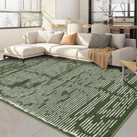 Tappeto a pelo corto Garvee 160x230cm verde militare per soggiorno camera da letto lavabile antiscivolo morbido