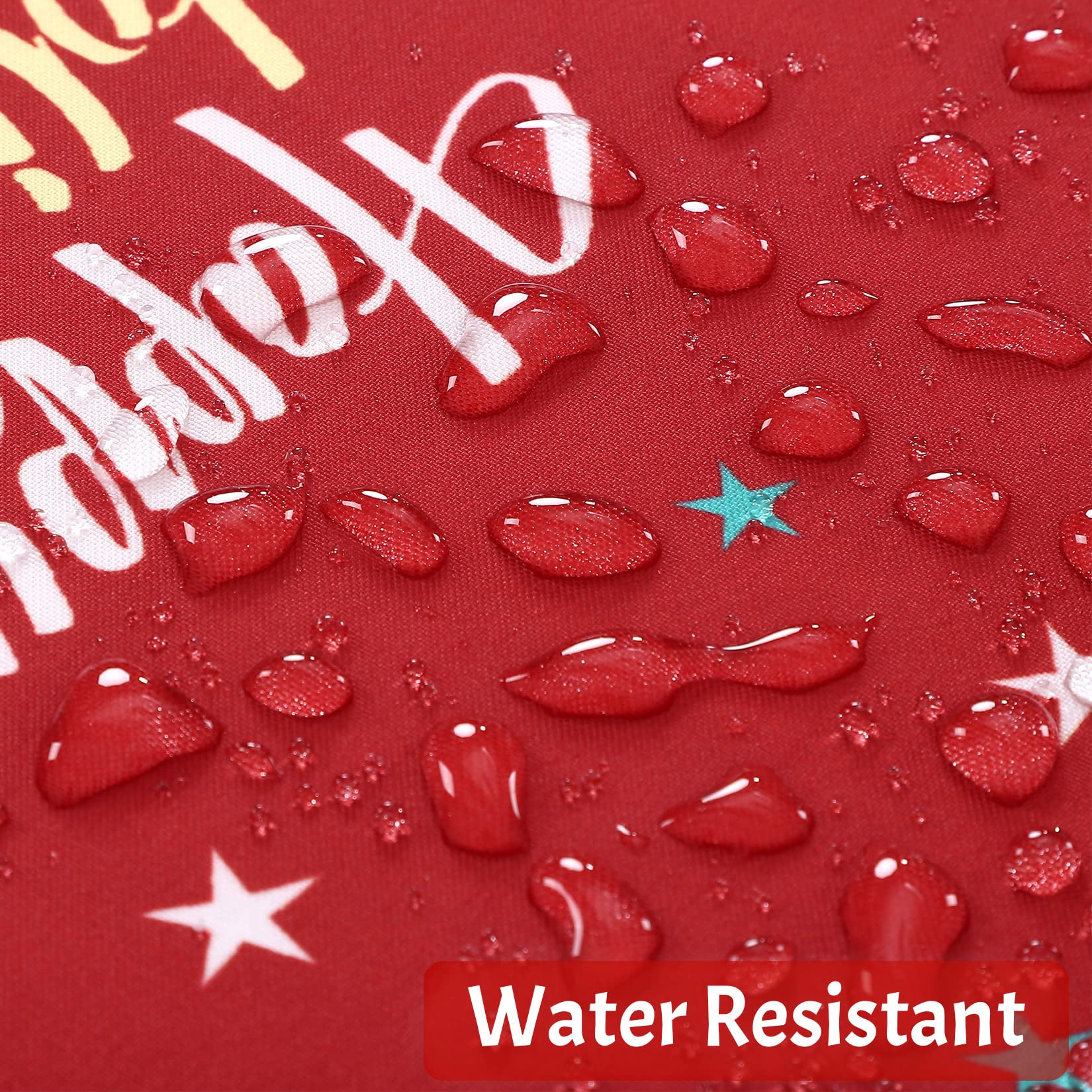 Tovaglia natalizia con albero di Natale, impermeabile, lavabile, 137x137 cm, rosa, per feste e cucina, festiva