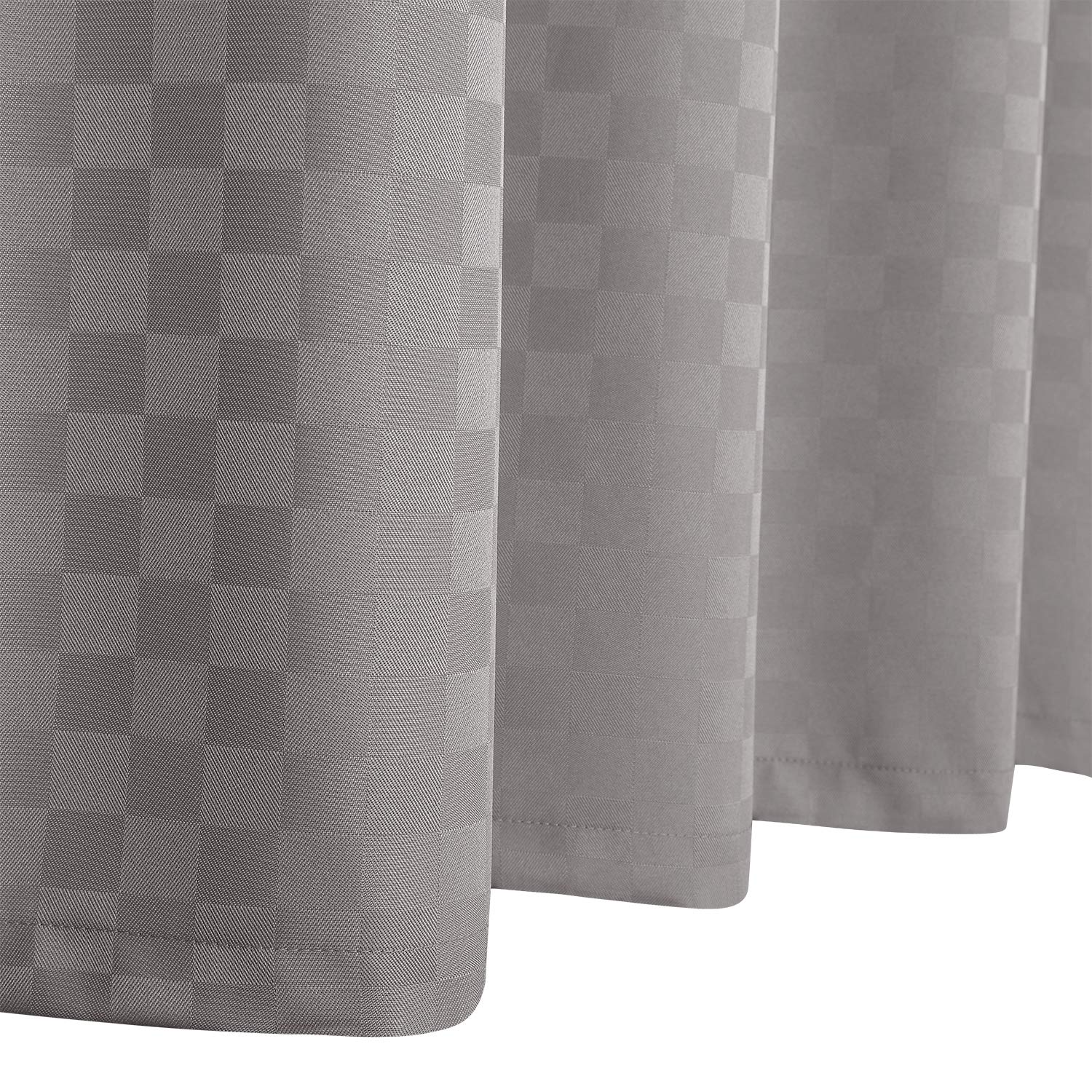 Tenda da doccia Garvee Waffle Plaid, poliestere pesante, 72x72 pollici, grigio, arredo bagno di qualità alberghiera