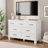 Cassettiera Garvee con 7 cassetti, legno, maniglie in metallo, stile moderno, per camera da letto e soggiorno, robusta e sicura