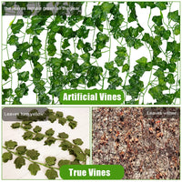 Ghirlanda di edera artificiale Garvee, 16 pezzi, 2,1 m, piante verdi sospese per ufficio, cucina, matrimonio, giardino, decorazione murale