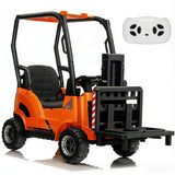 Garvee Carro Elettrico per Bambini 12V Carrello Elevatore Arancione con Forca Regolabile per Interno/Esterno 117x55x98 cm - Orange