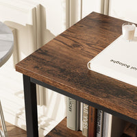 Mobile porta TV Garvee da 55 pollici con 3 cassetti, legno MDF, robusta struttura in metallo per soggiorno e camera da letto, piedini regolabili, compatto, marrone