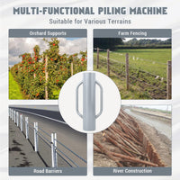 Garvee 37 LB T-Post Driver per pali di recinzione in metallo Manuale Acciaio resistente Manico confortevole Versatile per giardino e agricoltura