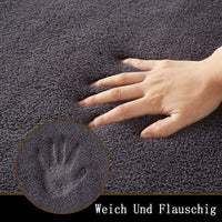 Tappetini da bagno antiscivolo GARVEE, tappetini da bagno antiscivolo, lavabili in lavatrice, morbidi tappetini da bagno in microfibra, grigio scuro, 50x80 cm