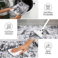 Tappeto moderno astratto Garvee 200 x 290 cm grigio a pelo corto per soggiorno antiscivolo