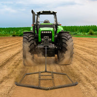 Livellatrice per vialetti Garvee da 60 pollici con bulloni regolabili e 2 barre di rinforzo per giardino, cortile, campo, acciaio Q235, attaccato al perno, compatibile con ATV/UTV