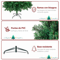 Albero di Natale artificiale Garvee da 150 cm con supporto in metallo per uso interno ed esterno, rami fitti e realistici, bianco