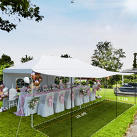 Gazebo 3x6M pop-up Garvee Heavy Duty tenda a baldacchino con 6 pannelli laterali rimovibili per feste commerciali, altezza regolabile, finestre trasparenti, nero