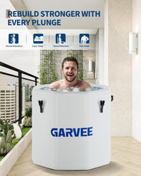 Vasca da bagno ghiacciata Garvee per atleti, XXL, 186 galloni, PVC di grado militare, coperchio isolato, portatile, per fitness e svago, compatibile con refrigeratori d'acqua