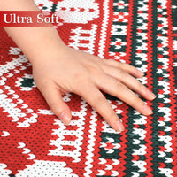 Tappeto natalizio Garvee lavabile in lavatrice, motivo pupazzo di neve, antiscivolo, per soggiorno, 120x170 cm, multicolore