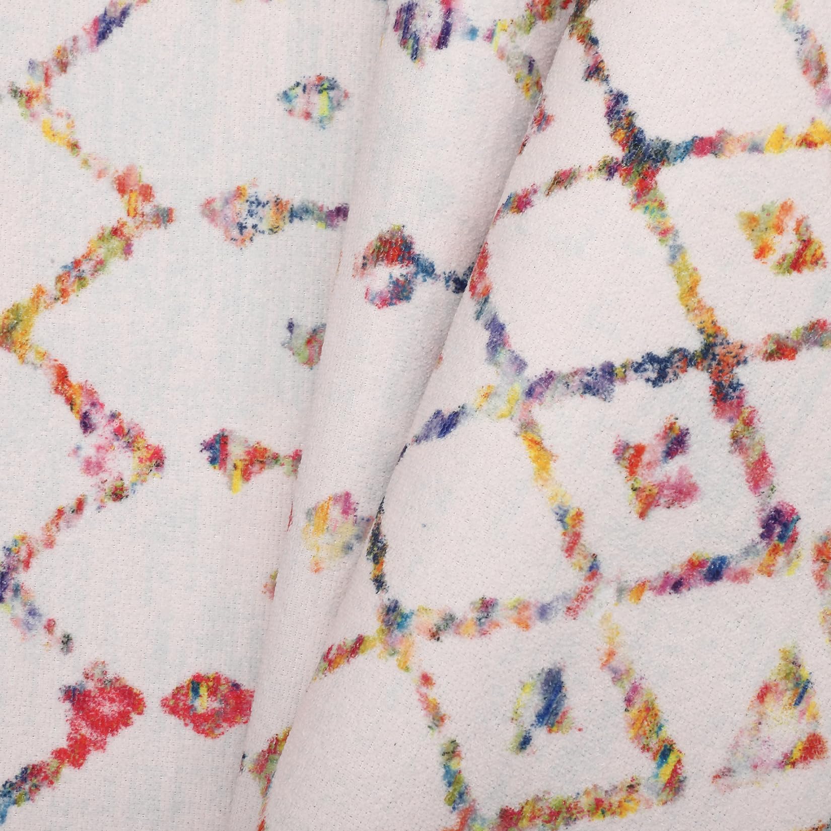 Tappeto Boho GARVEE, pelo corto, 120x170 cm, antiscivolo, geometrico, multicolore, per soggiorno e camera da letto