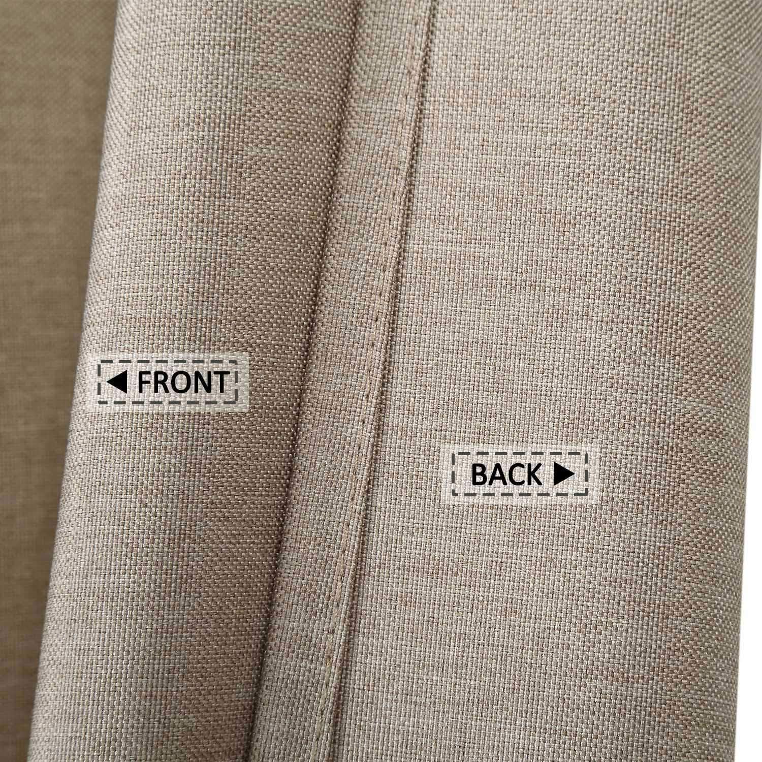 Tenda da doccia Garvee, impermeabile, in lino pesante, per hotel, di lusso, color tortora, 182,9 x 182,9 cm, con ganci, facile da installare.