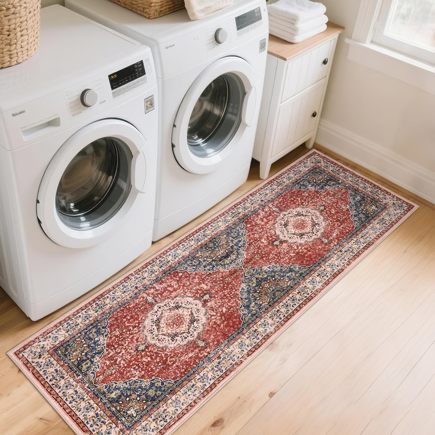 Tappeto antiscivolo lavabile Garvee Boho Vintage per soggiorno e camera da letto
