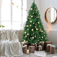 Albero di Natale artificiale Garvee da 150 cm con supporto in metallo per uso interno ed esterno, rami fitti e realistici, bianco