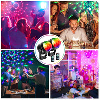 Sfera da discoteca LED RGB Garvee con 7 colori, attivata dal suono, rotazione di 360°, cavo USB da 4 m per feste, compleanni, bar, matrimoni, Natale