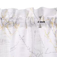 Tende semitrasparenti Garvee con motivo a rami, 26"×36", finto lino, soggiorno, bianco, 2 pezzi