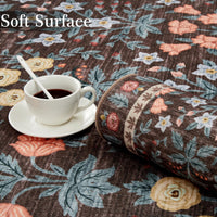 Tappeto Garvee Boho 120x170cm Nero Motivo Floreale Antiscivolo Pelo Corto Sintetico Soggiorno Sala Giochi