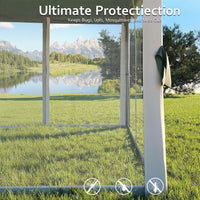 Gazebo Garvee Pop Up 11x11 ft con Zanzariera, Telo Oxford 600D, Regolabile 3 Altezze, Metallo, Giardino e Barbecue, Resistente all'Acqua e UV