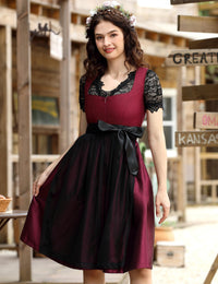 Abito midi da donna Garvee, abito tradizionale in costume, set da 3 pezzi, abito tradizionale in costume con un tocco moderno, taglia 48