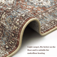 Tappeto lavabile Garvee, facile da pulire, antiscivolo, per camera da letto e soggiorno, 80x150 cm, marrone