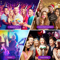 Garvee 2er Pack LED Tanzraumlichtkugel Mit Fernbedienung Für Partys Und Kinder, 7 Farben RGB, Flexibles Stativ, Sicheres Material