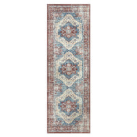 Tappeto vintage Garvee, rustico, 60x230 cm, antimacchia, lavabile, per corridoio, cucina, camera da letto, soggiorno, motivo floreale