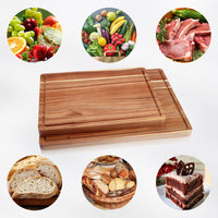 Tagliere in legno di acacia Garvee 60 x 45 x 3 cm con scanalatura per il succo – Utilizzabile su entrambi i lati, robusto e versatile per la cucina e il divertimento