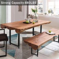 Gambe per tavolo in metallo Garvee da 28x16 pollici, piedini regolabili per impieghi gravosi, in ferro battuto, stile industriale, rustico, nero, per tavoli da pranzo e da giardino