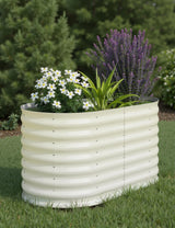 Garvee Letto Da Giardino Rialzato 4x2x2ft Cassette In Acciaio Zincato Beige Per Orto E Fiori - Beige