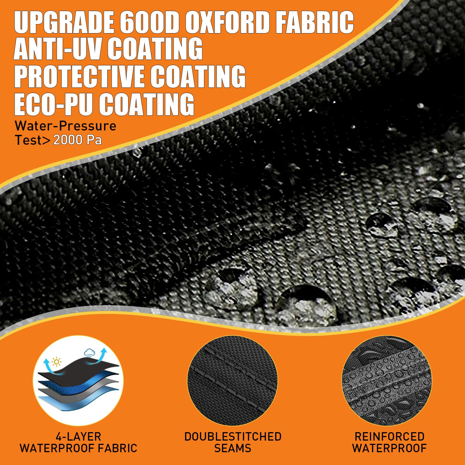 Telo copribarca Garvee Center Console da 20'-22', impermeabile, resistente ai raggi UV, in tessuto Oxford 600D di qualità marina, con ventilazione e asciugatura rapida, per rimorchi rimessaggio.