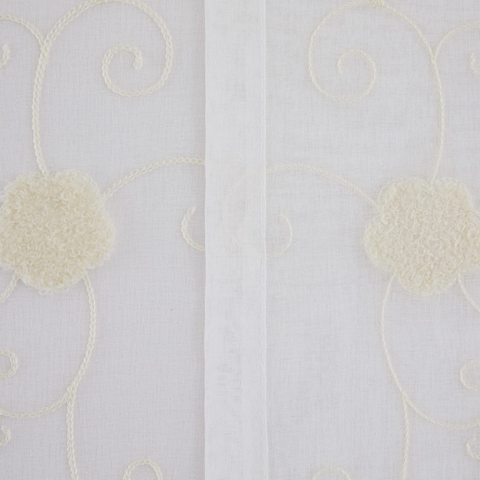 GARVEE Tenda in voile trasparente Cortina con occhielli, effetto lino, poliestere, trasparente, set da 2, beige, 140x225 cm, soggiorno, camera da letto