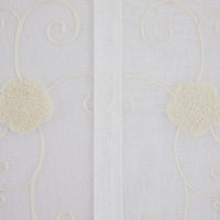 GARVEE Tenda in voile trasparente Cortina con occhielli, effetto lino, poliestere, trasparente, set da 2, beige, 140x225 cm, soggiorno, camera da letto