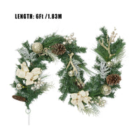 Ghirlanda natalizia Garvee da 6 piedi con 20 luci LED, stelle dorate, resistente alle intemperie per uso esterno, a batteria